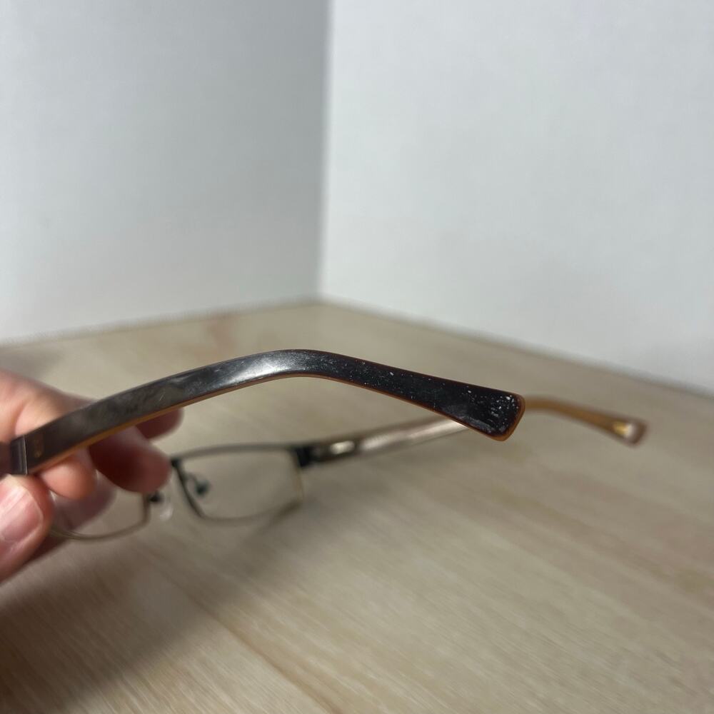 Gucci GG739 C5A Eyeglasses Brown Frames Half Rim PARTS ONLY 53-18-125 Italy - Picture 12 of 16